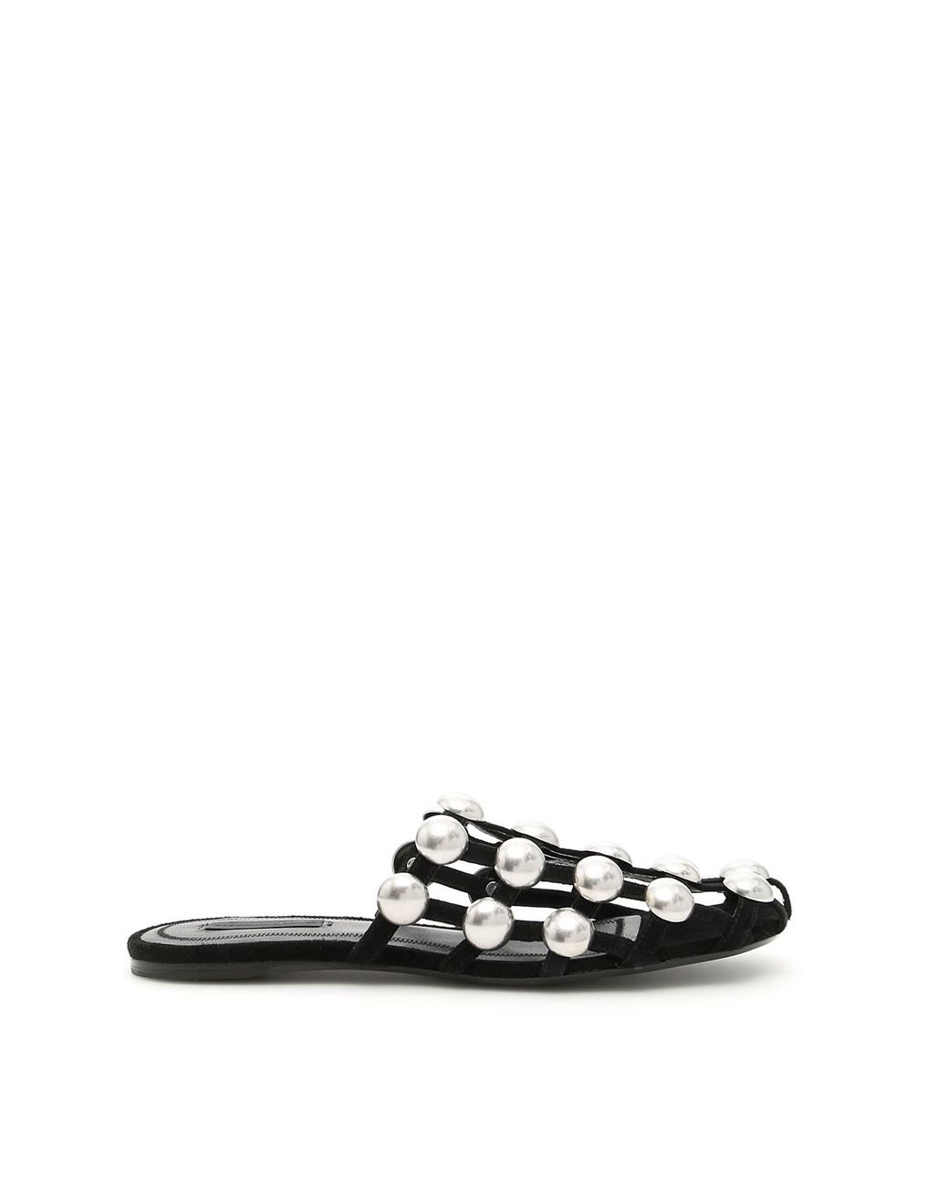 Alexander Wang Suede Amelia Slides in Black - Save 35% - Lyst