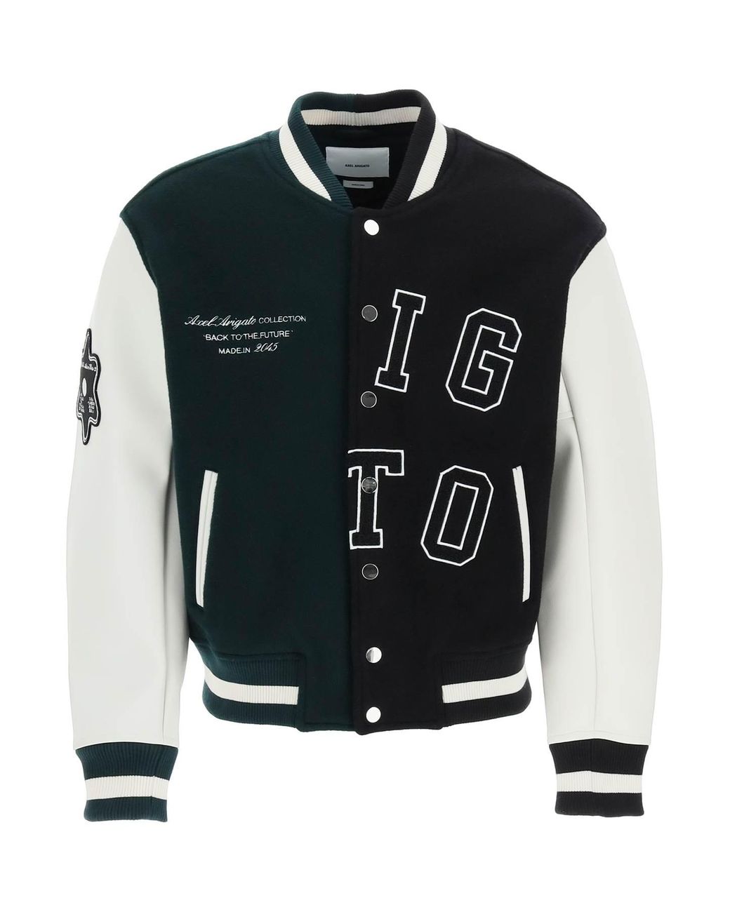 Axel Arigato 'offense' Two-tone Varsity Jacket in Black for Men | Lyst