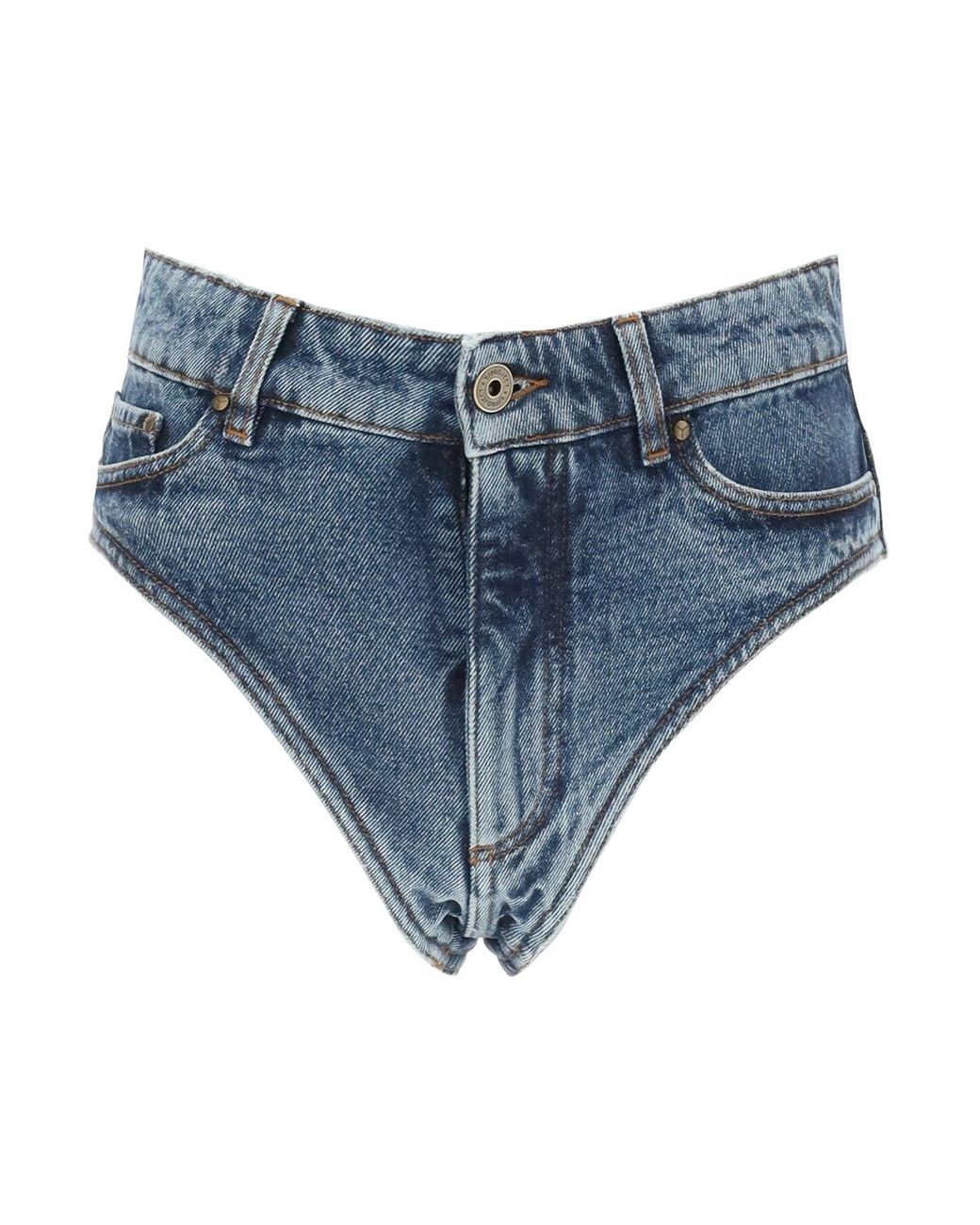 Y. Project Denim Janty Classic Shorts in Blue - Lyst
