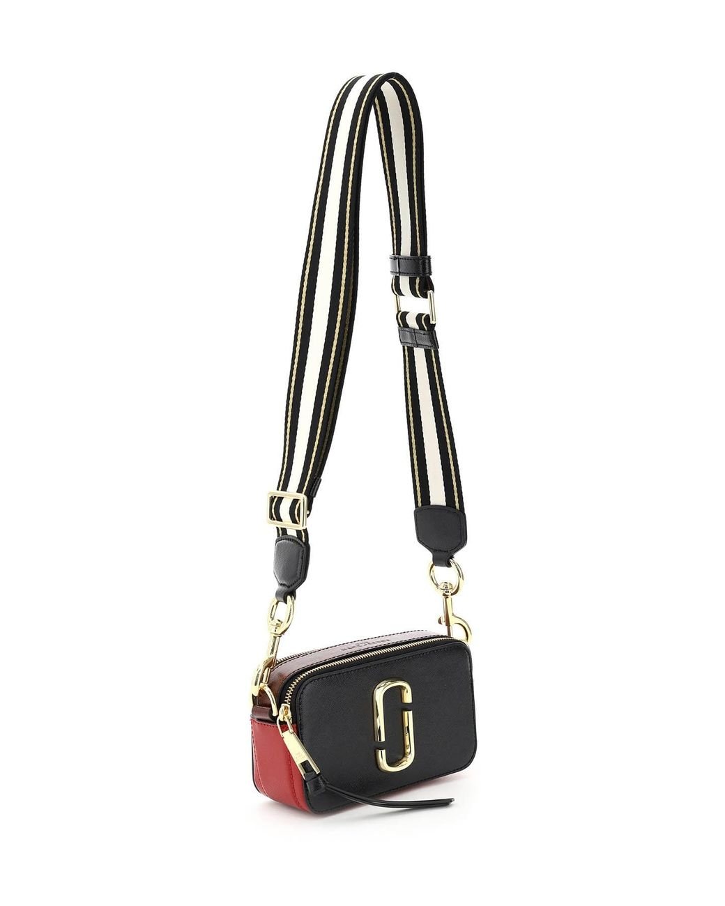 Marc jacobs snapshot bag black red best sale