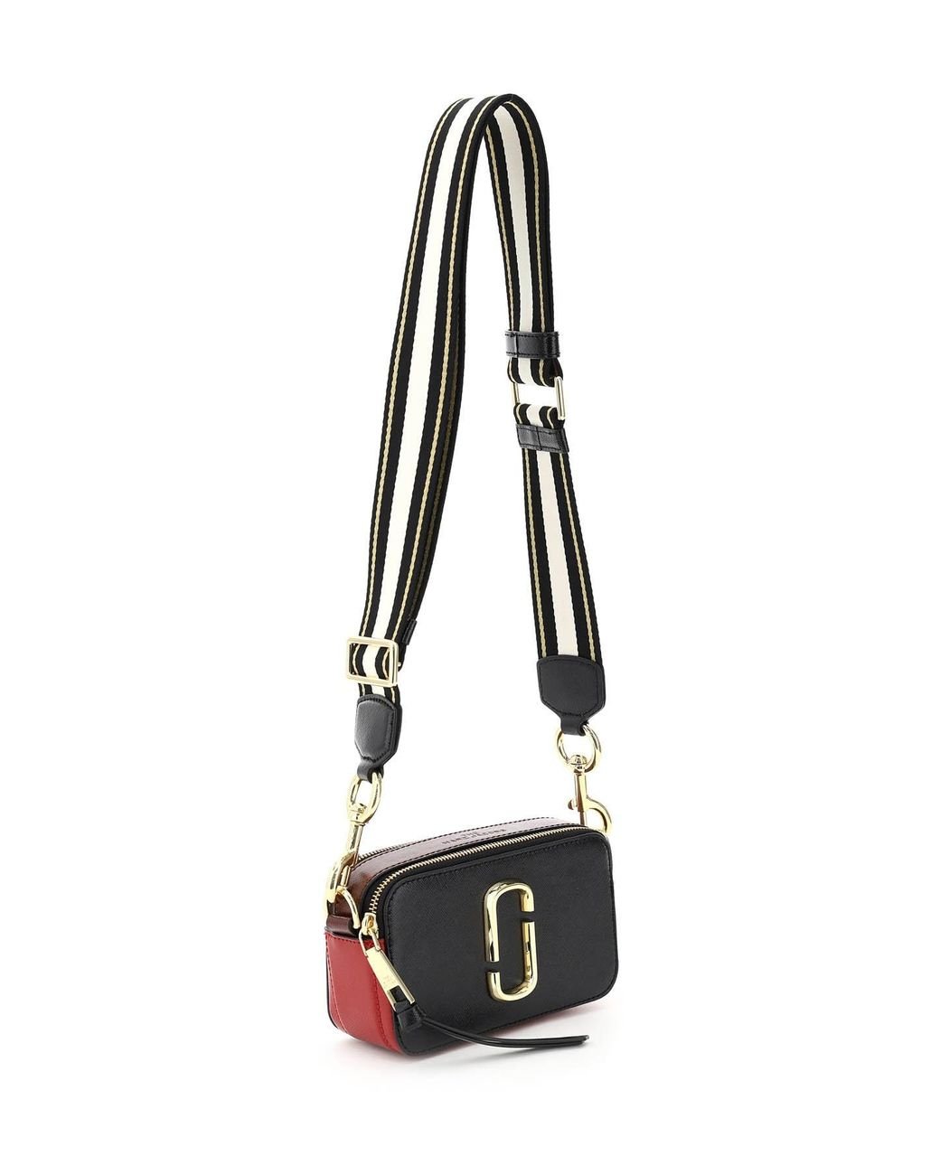 Marc Jacobs The Snapshot Small Camera Bag Black,red Leather