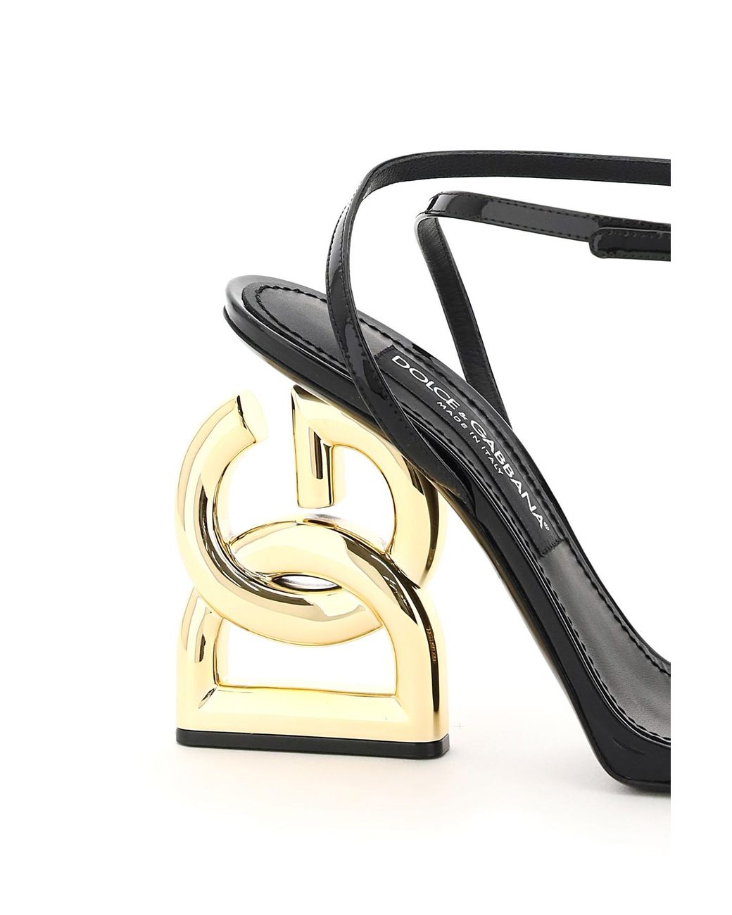 Dolce Gabbana Dg Pop Heel Sandals in Black Lyst