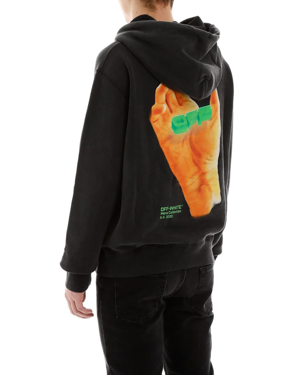 Virgil Abloh Hand Logo Print Hoodie 