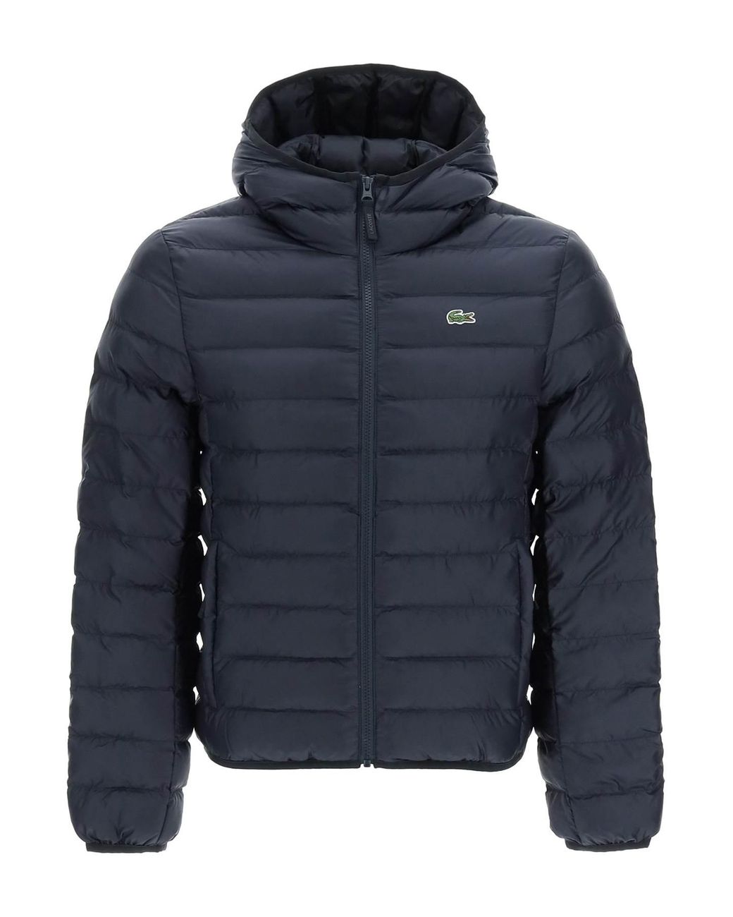 Lacoste Quilted Jacket With Logo in Blue for Men | Lyst Canada