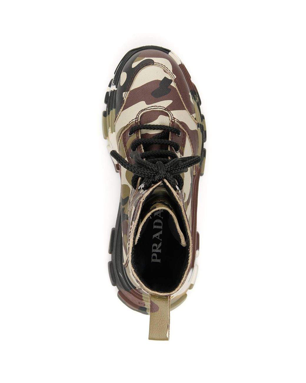 Prada Camouflage Combat Boots in Green | Lyst