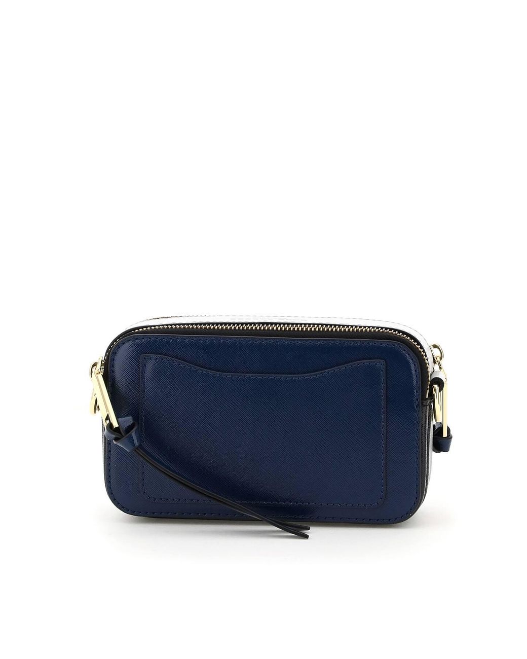 Marc Jacobs Logo Strap Snapshot Small Camera Bag Leather Blue