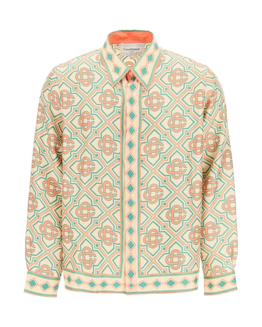 CASABLANCA Diamond Monogram Silk Shirt for Men