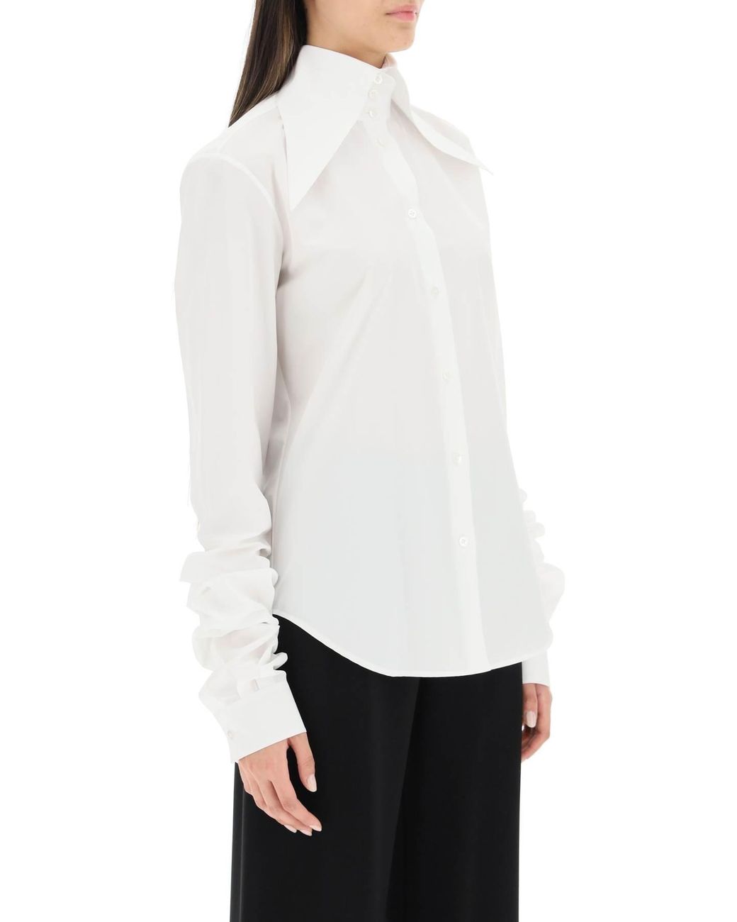 The Row 'ace' Cotton Shirt in White | Lyst
