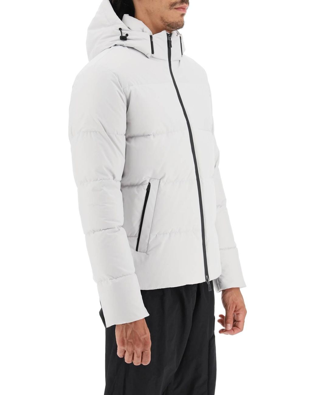 Herno Laminar Synthetic Laminar Short Down Jacket In Gore-tex Infinium  Windstopper in Grey (Gray) for Men | Lyst