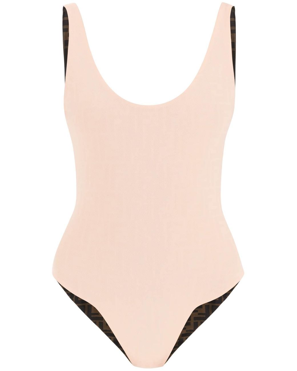 Fendi Double-face Ff Swimsuit in Pink,Brown (Pink) | Lyst