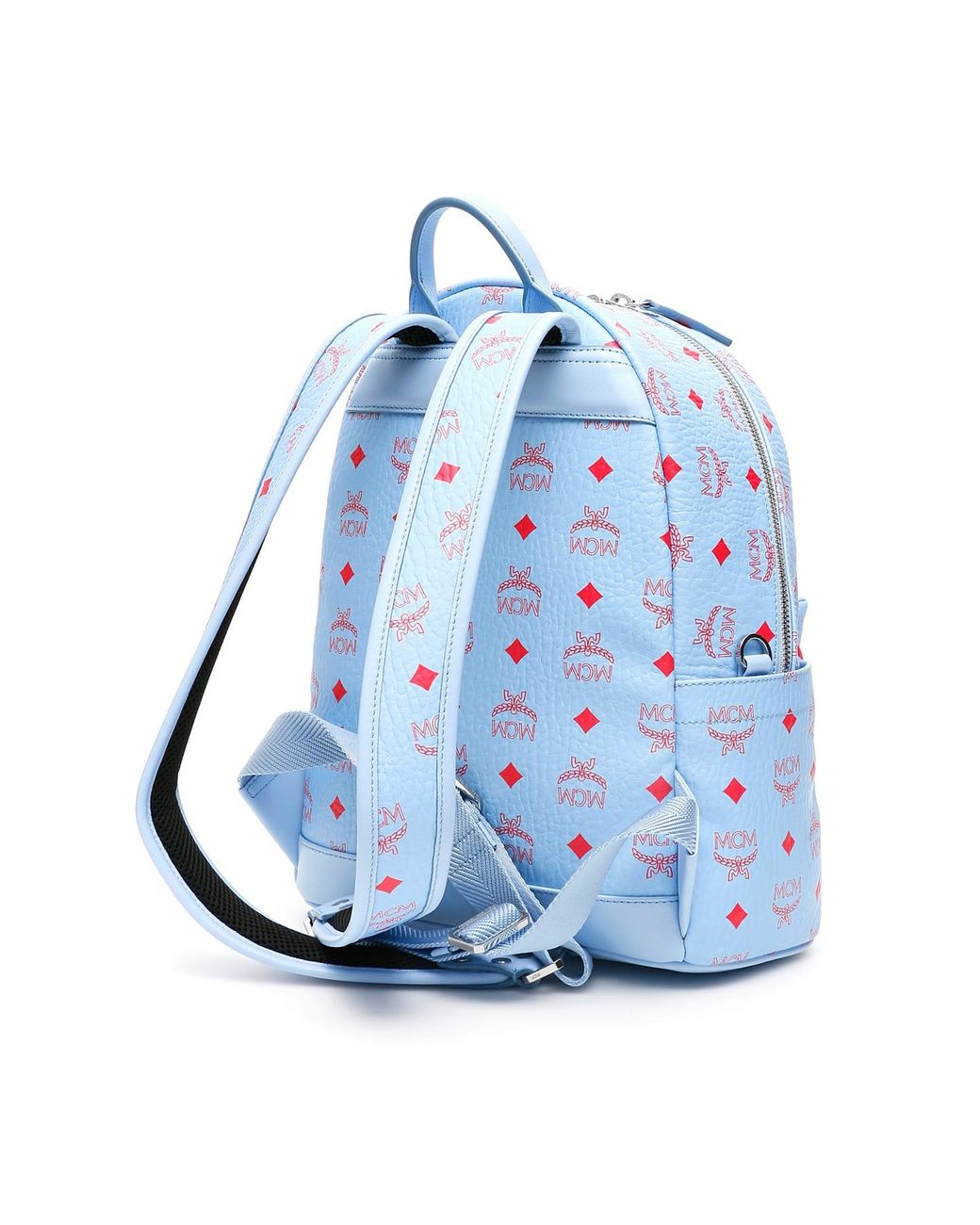 Mcm Stark Backpack in Visetos - Blue - Backpacks