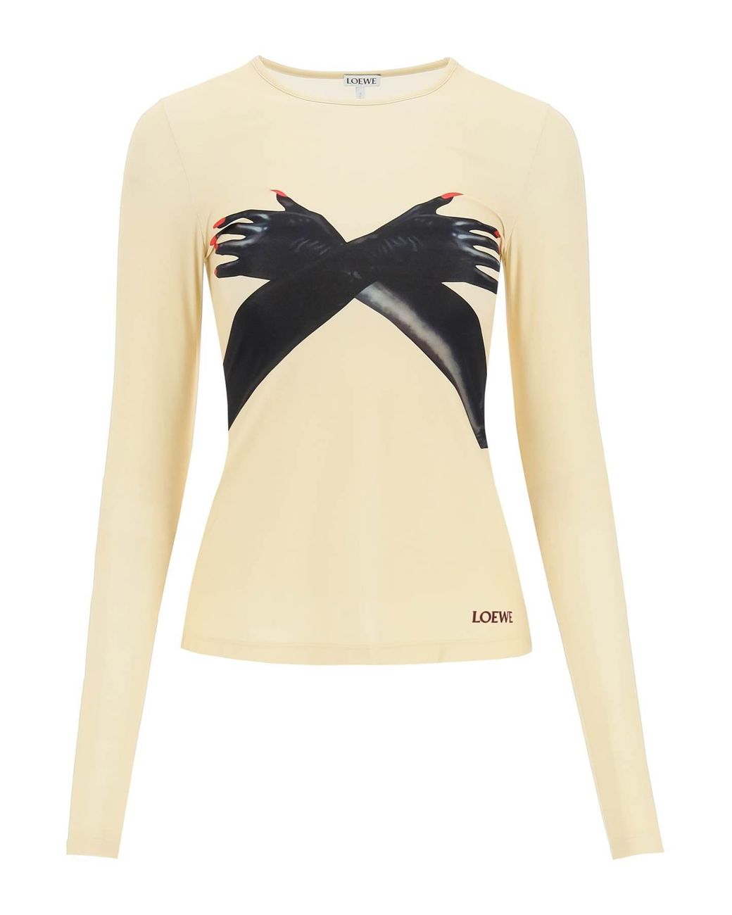 Loewe Stretch Jersey T-shirt With Surrealist Print in Black | Lyst