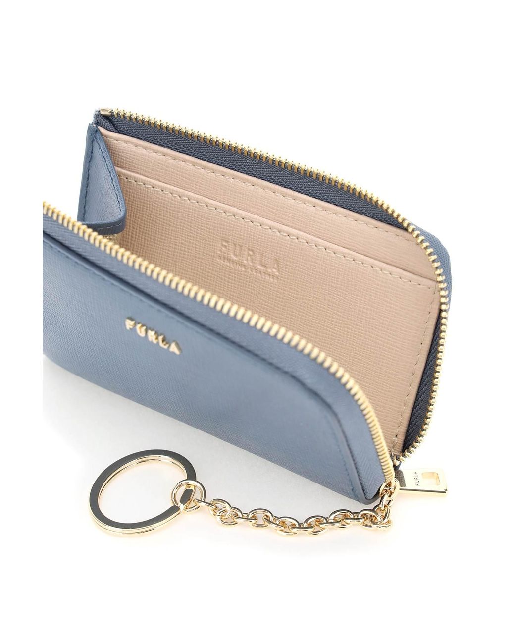 span paars Zuiver Furla Leather Key Holder in Blue | Lyst