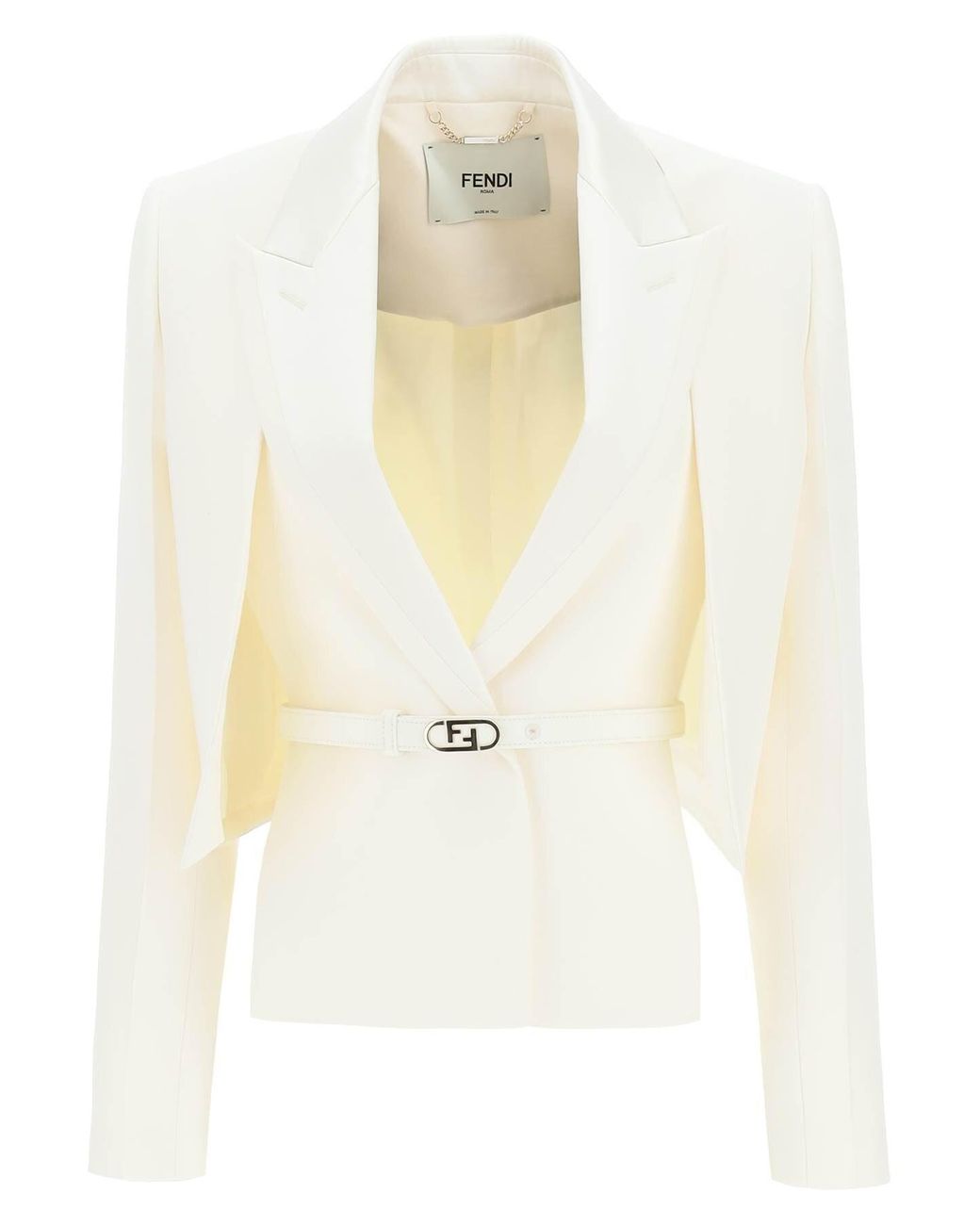 Fendi Multilayer Short Jacket 40 Wool,silk in White | Lyst Fendi Multilayer Short Jacket 40 Wool,silk in White | Lyst