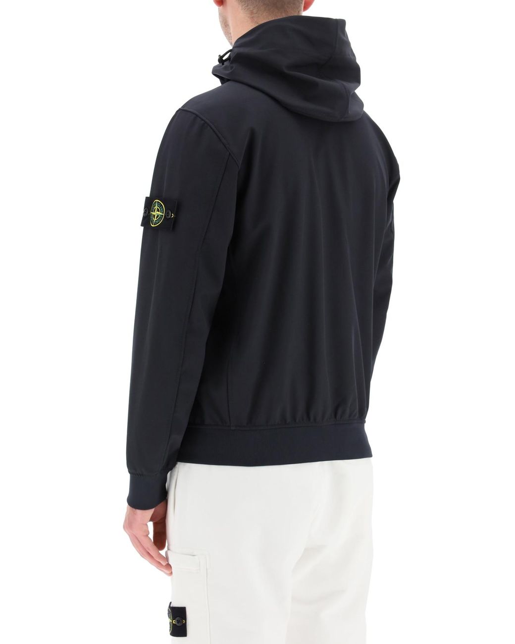 Stone Island Synthetic Light Soft Shell-r Jacket in Blue for Men | Lyst