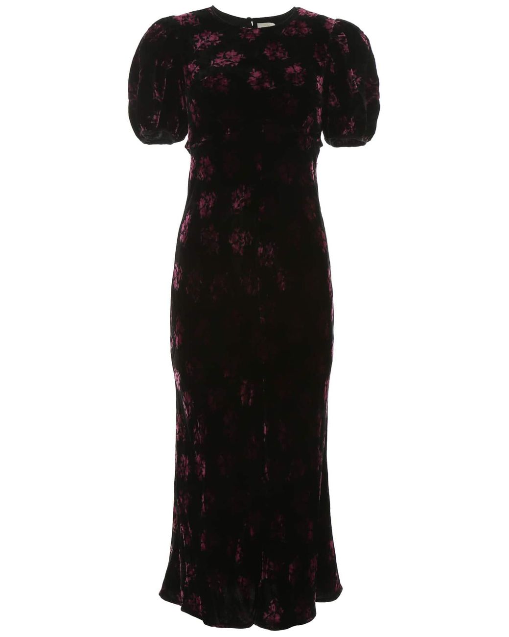 Rixo floral print velvet midi dress | Browns