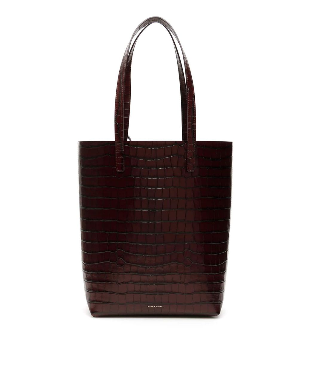 mansur gavriel croc embossed bag