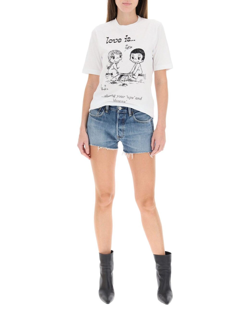 RE/DONE Levi's Denim Shorts in Indigo 