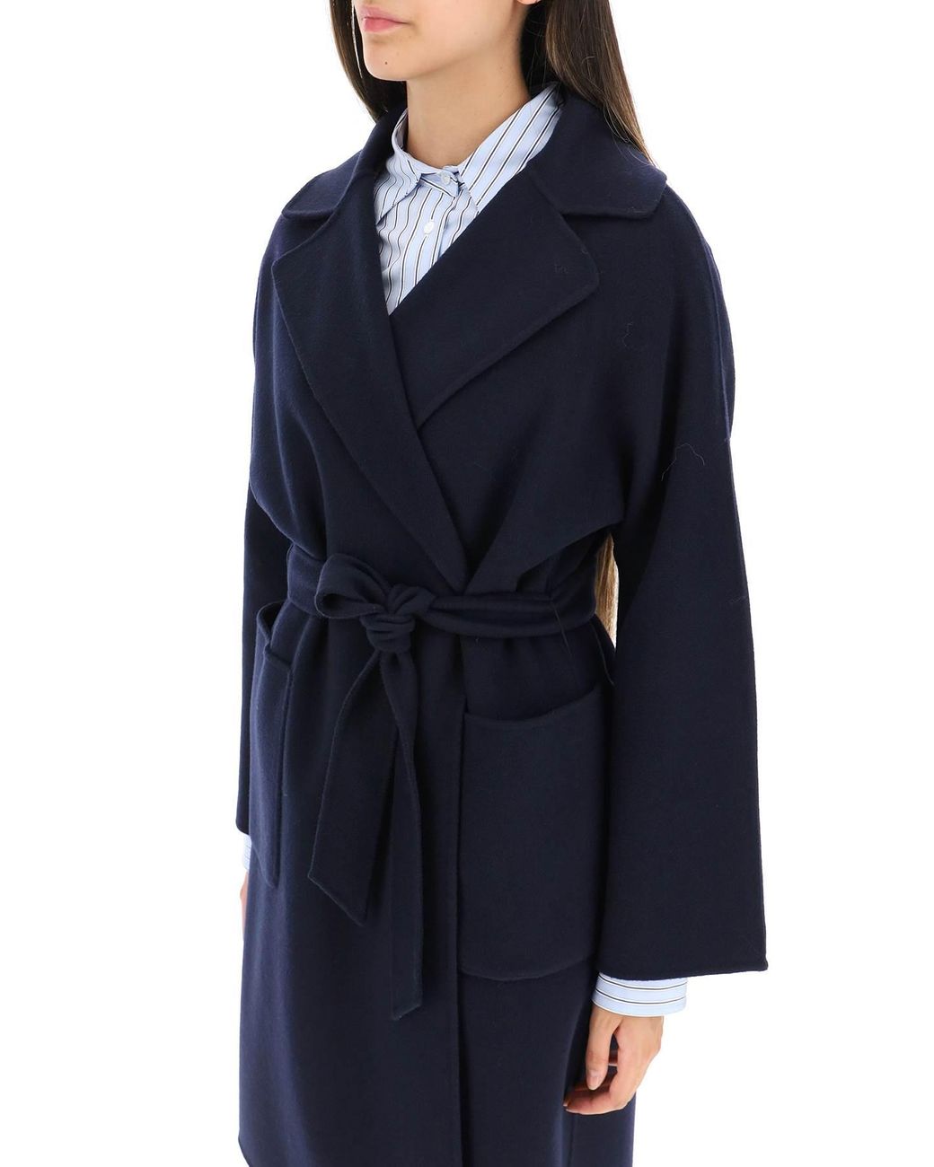 Save 29% Weekend by Maxmara Rovo Navy Coat in Blue Womens Coats Weekend by Maxmara Coats 