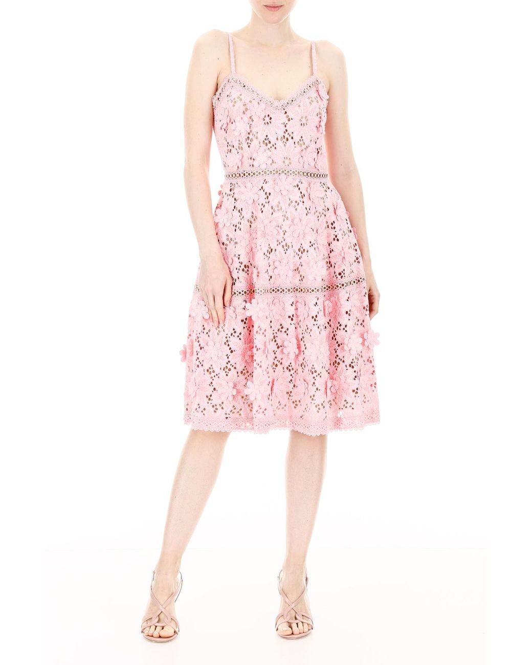 michael kors pink lace dress