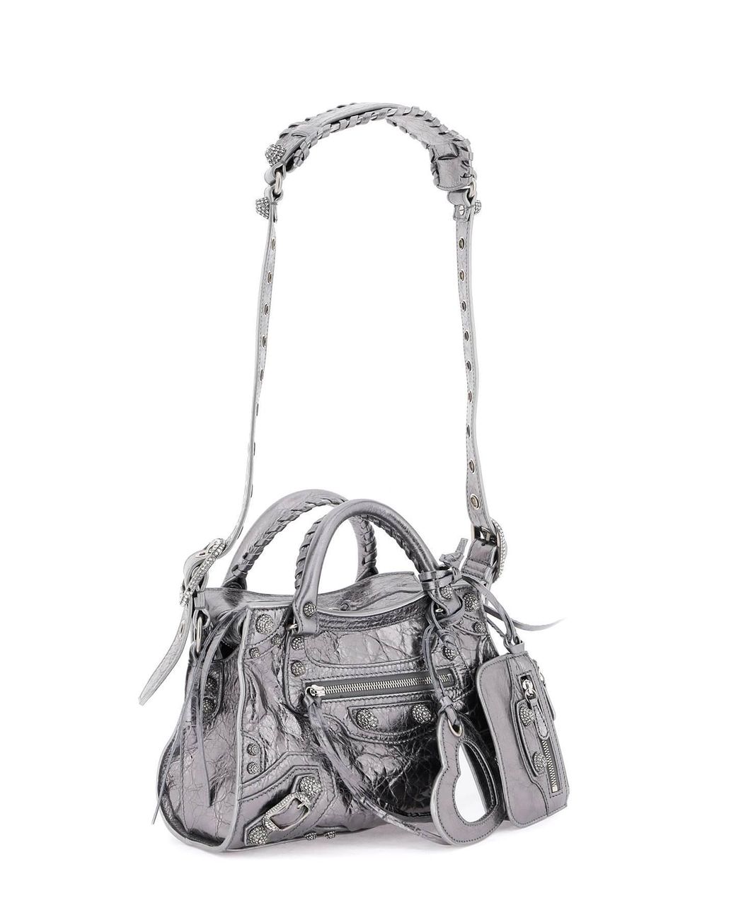 Balenciaga city shop mini silver