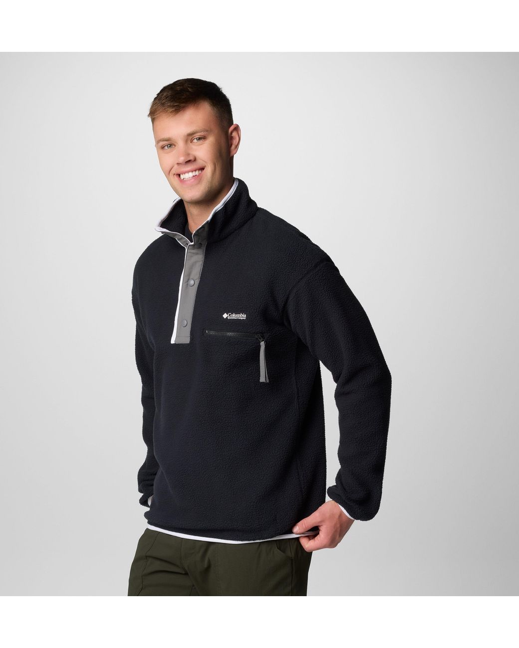 Columbia Black Helvetia Ii Half Snap Fleece for men