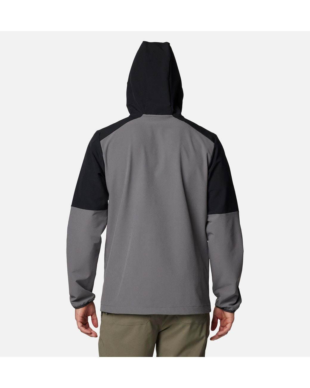 Columbia Gray Columbia Tech Softshell Hooded Jacket for men