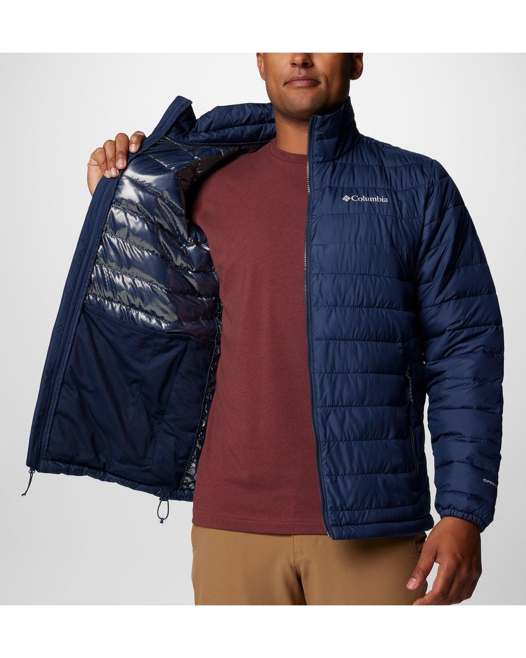 Columbia Blue Powder Lite Ii Jacket for men