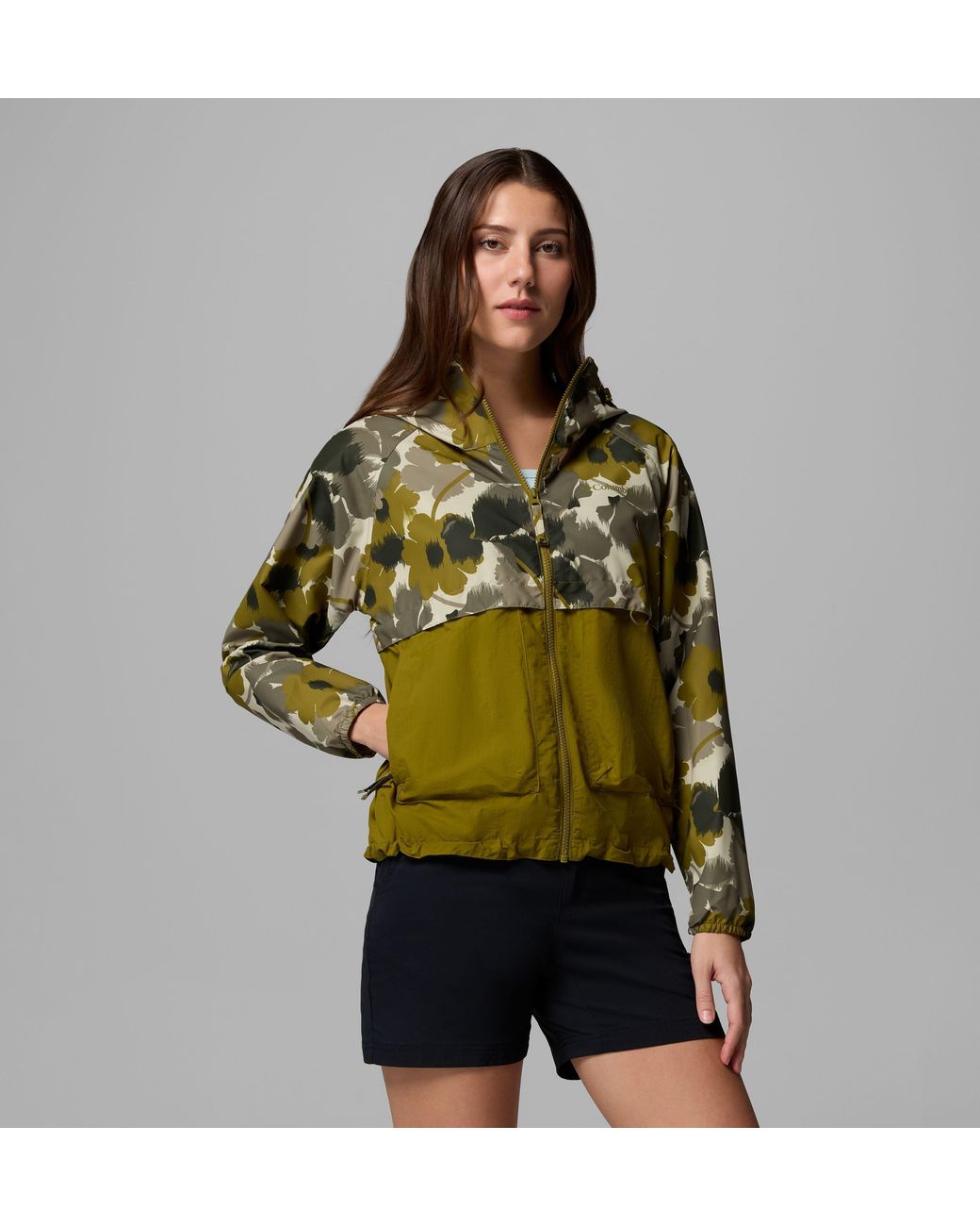 Columbia Green Spire Valley Printed Windbreaker