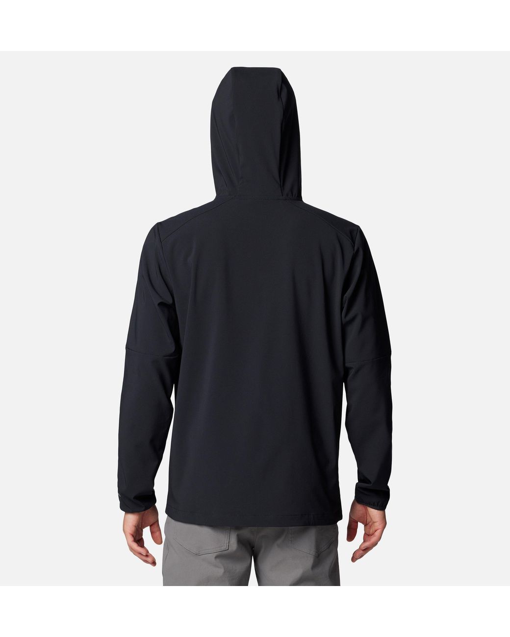 Columbia Black Columbia Tech Softshell Hooded Jacket for men