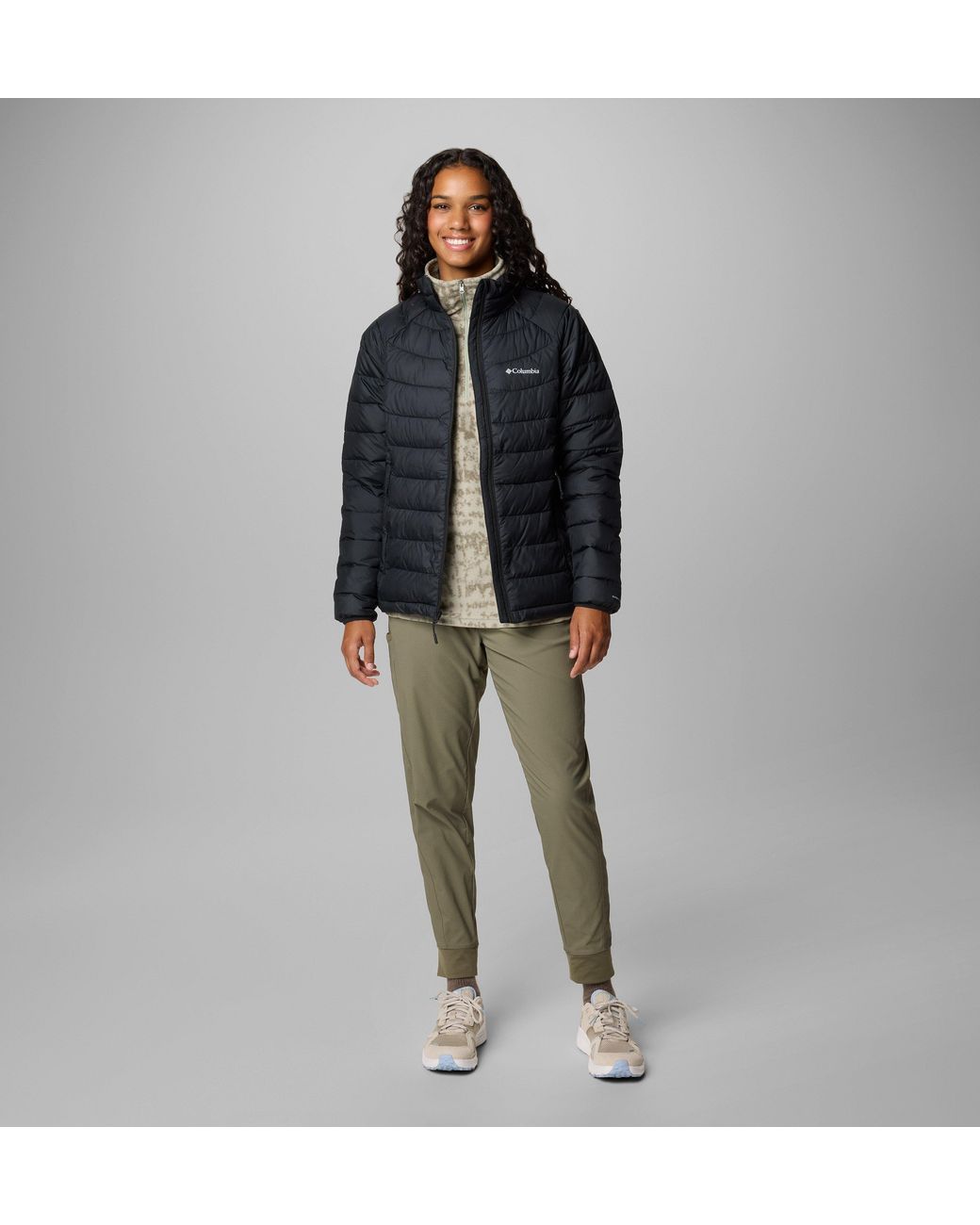 Columbia Black S Powder Lite Ii Full Zip Jacket