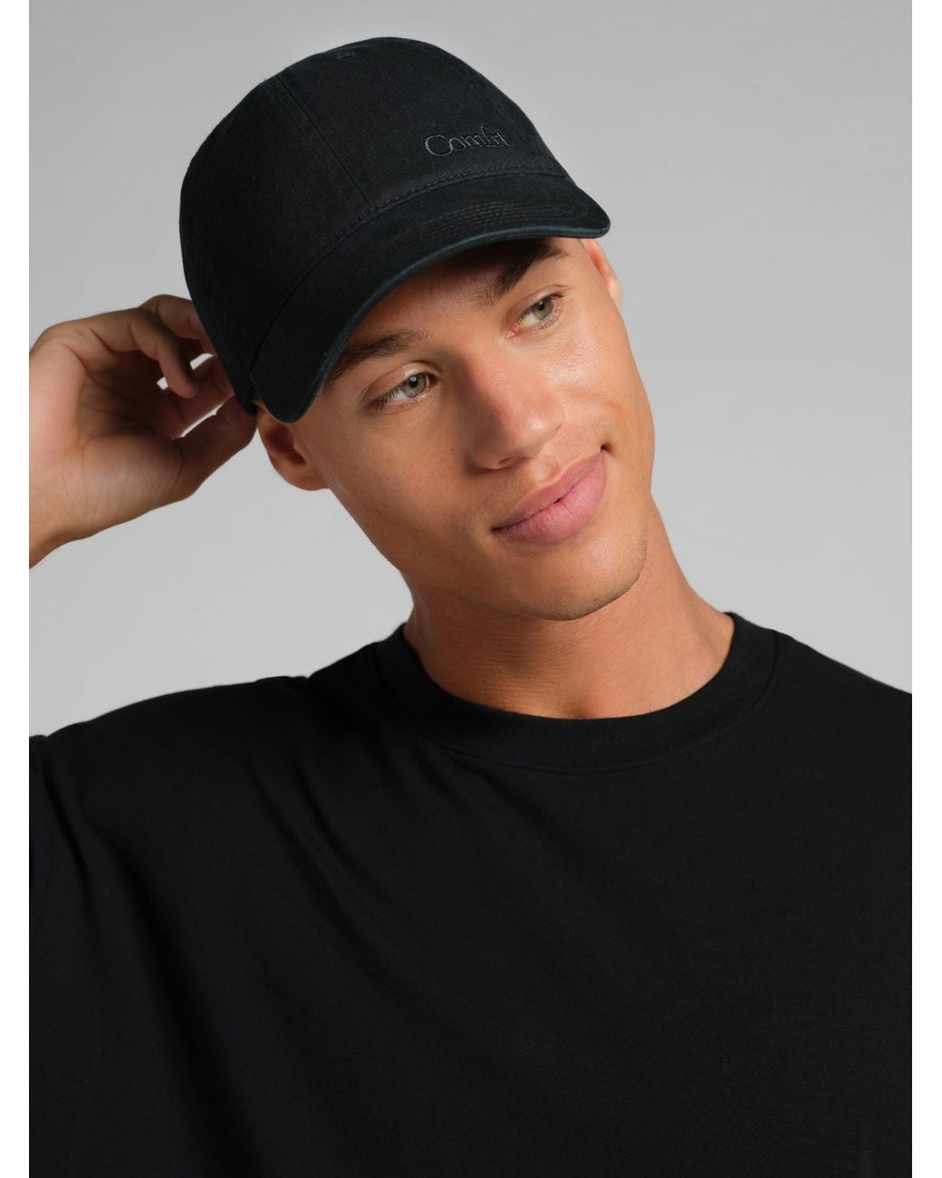 Comfrt Black Logo Cap