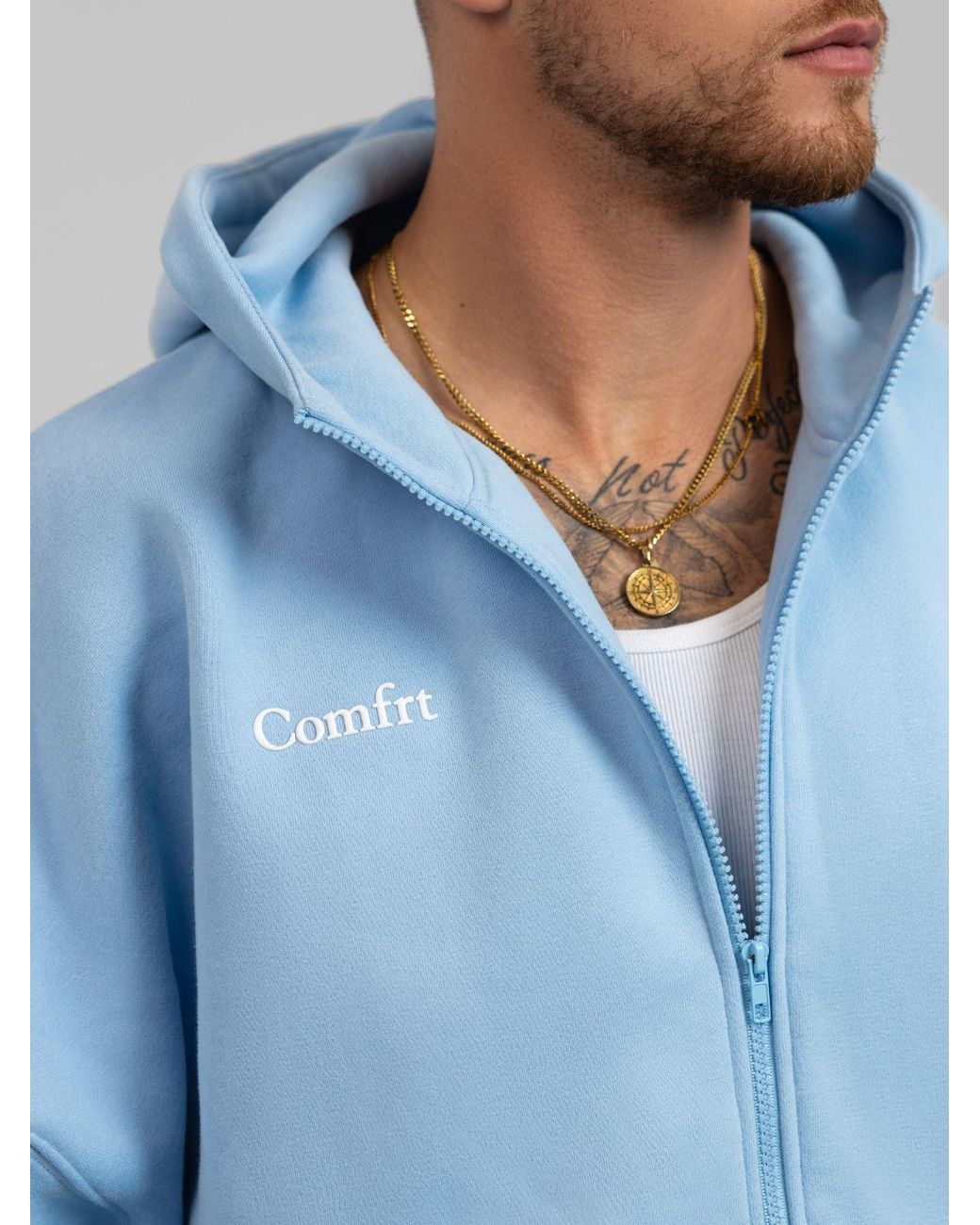 Comfrt Blue Cloud Zip Hoodie – Mega