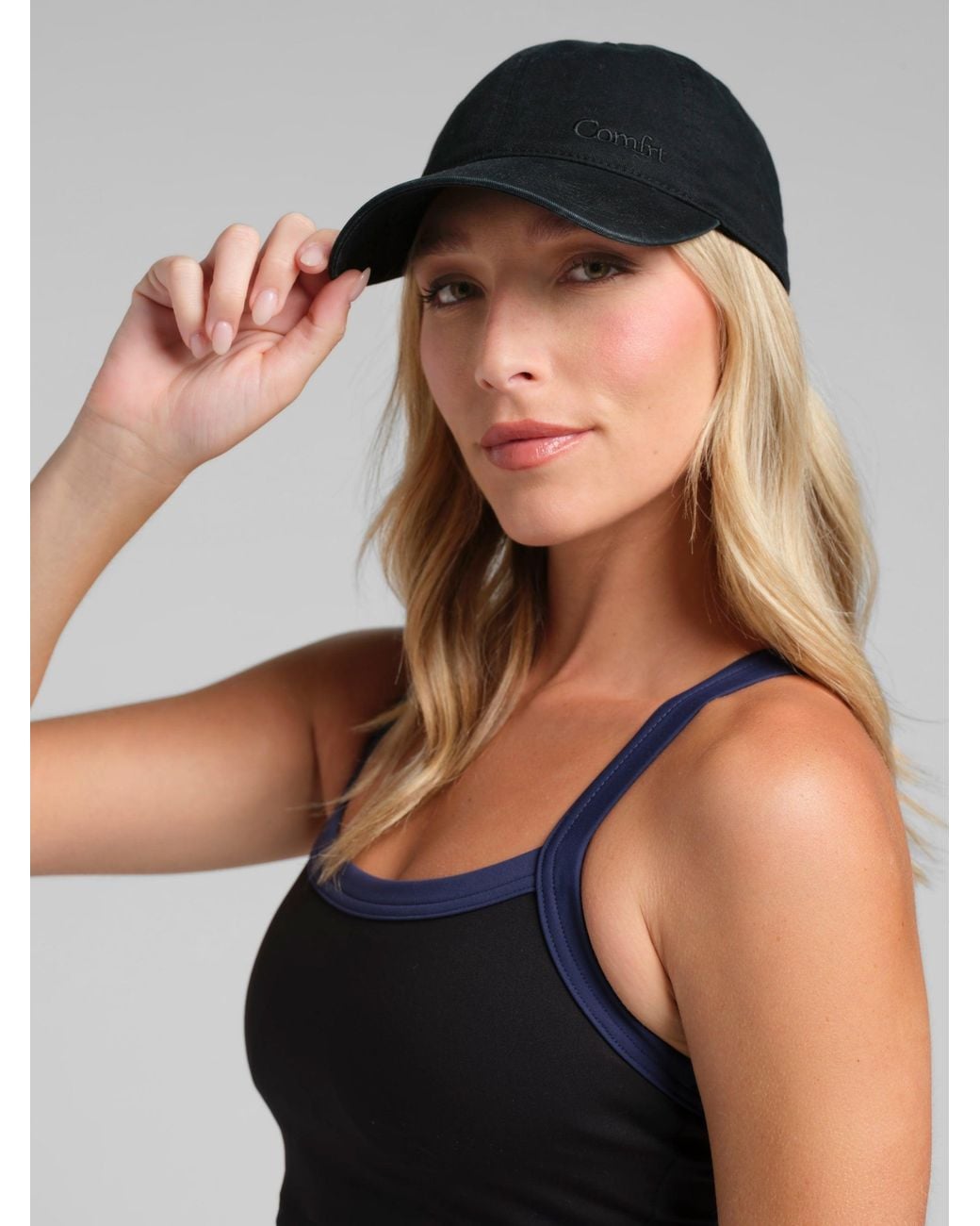 Comfrt Black Logo Cap