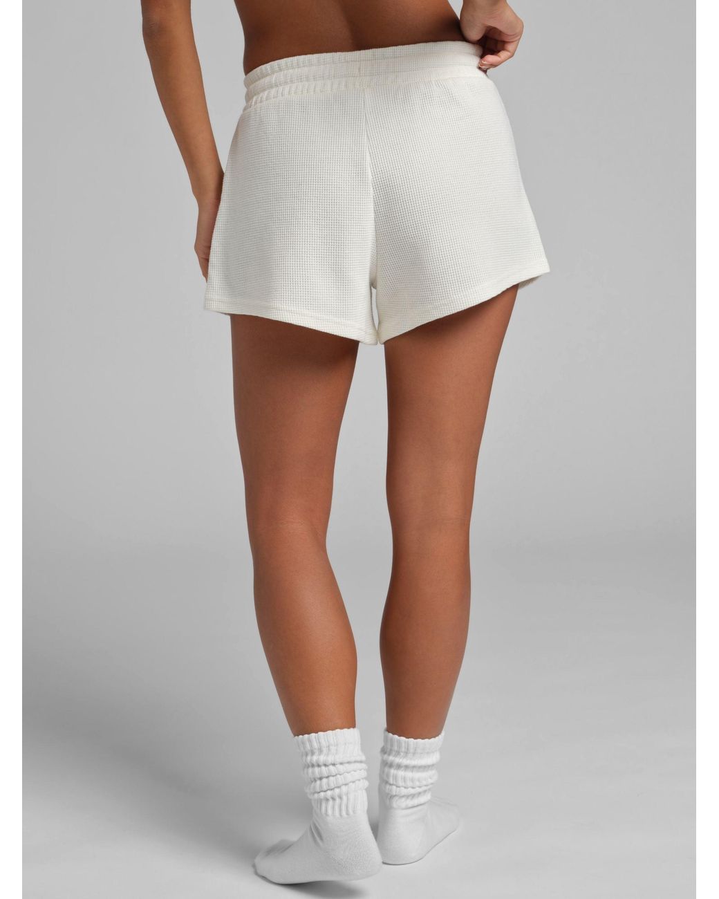 Comfrt White Waffle Lounge Short