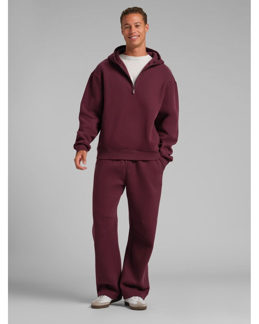 Comfrt Red Basic Half Zip Hoodie – Mega