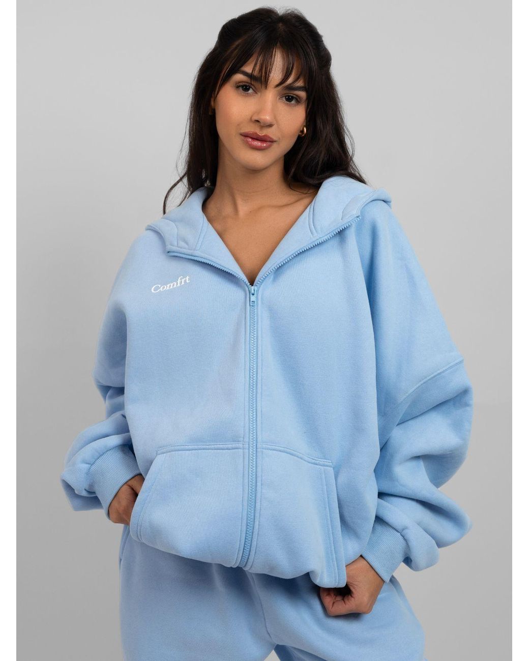 Comfrt Blue Cloud Zip Hoodie – Mega
