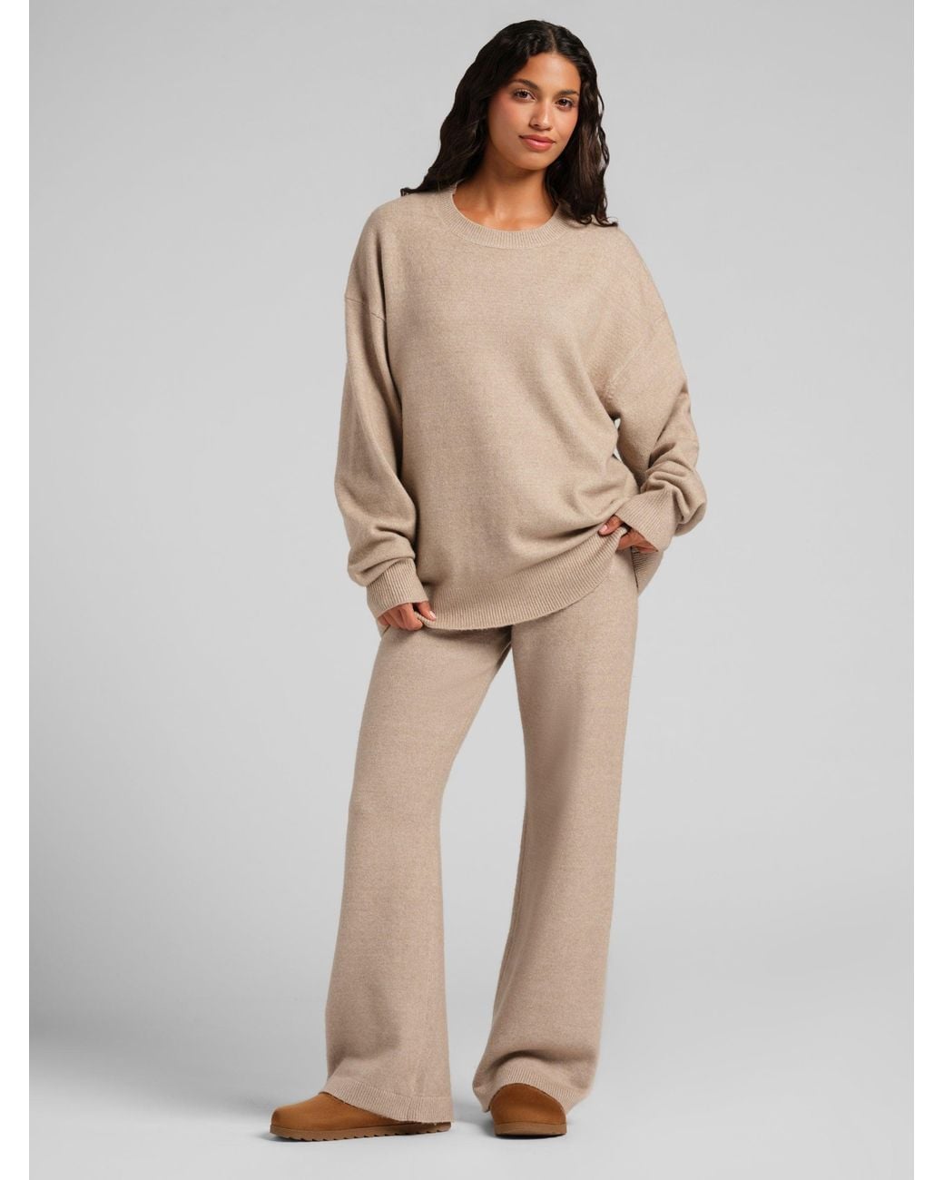 Comfrt Brown Sweater Knit Sweatpants