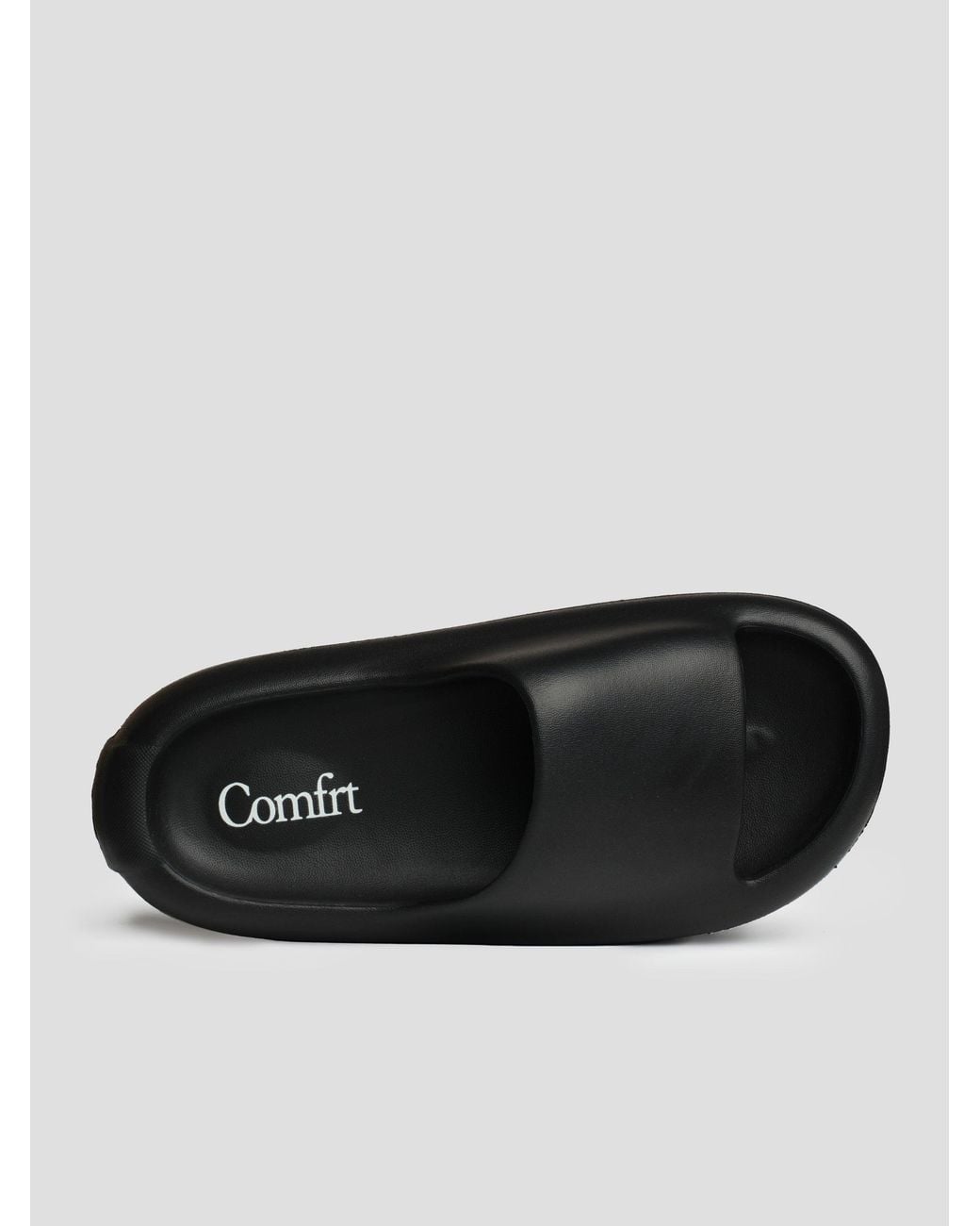 Comfrt Black Marshmallow Slides