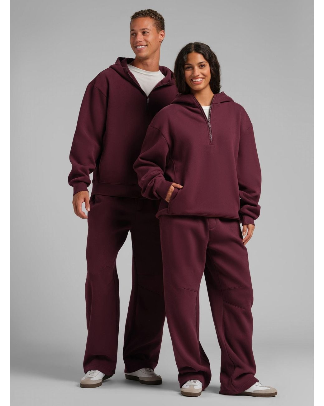 Comfrt Red Basic Half Zip Hoodie – Mega