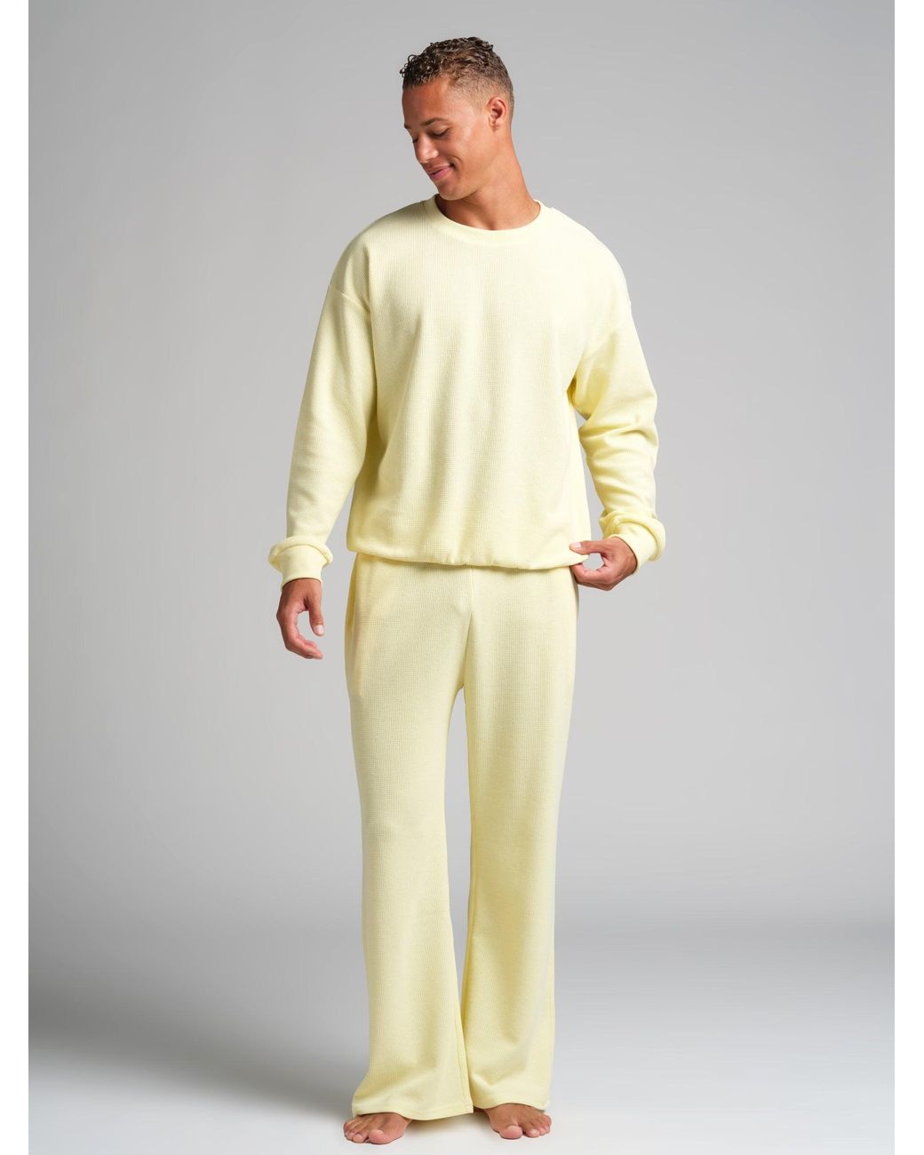 Comfrt Yellow Waffle Lounge Pant