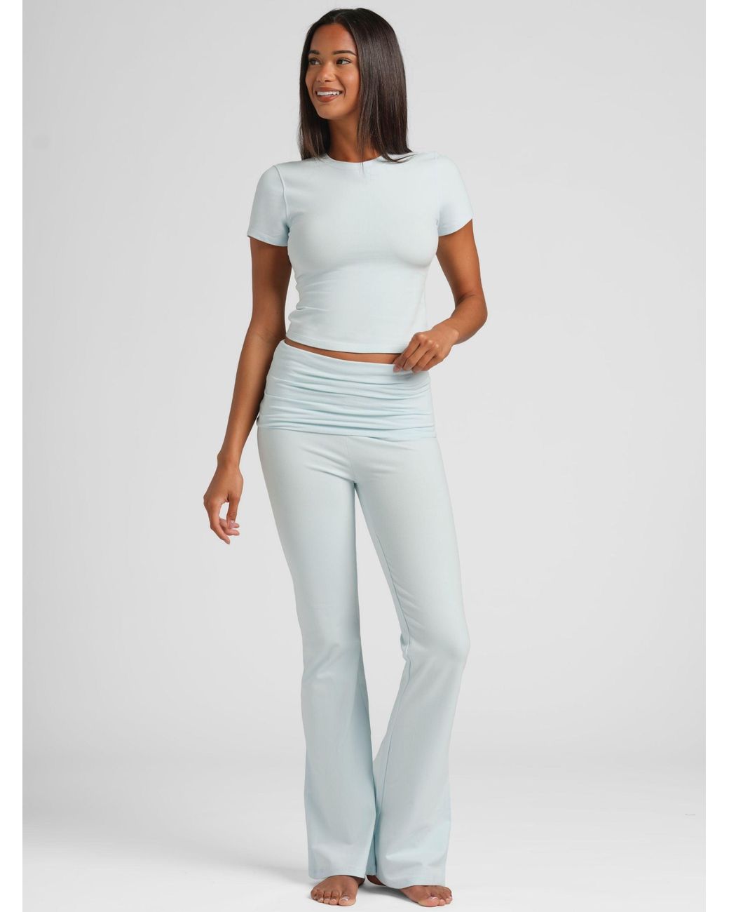 Comfrt Blue Softstretch Foldover Pant