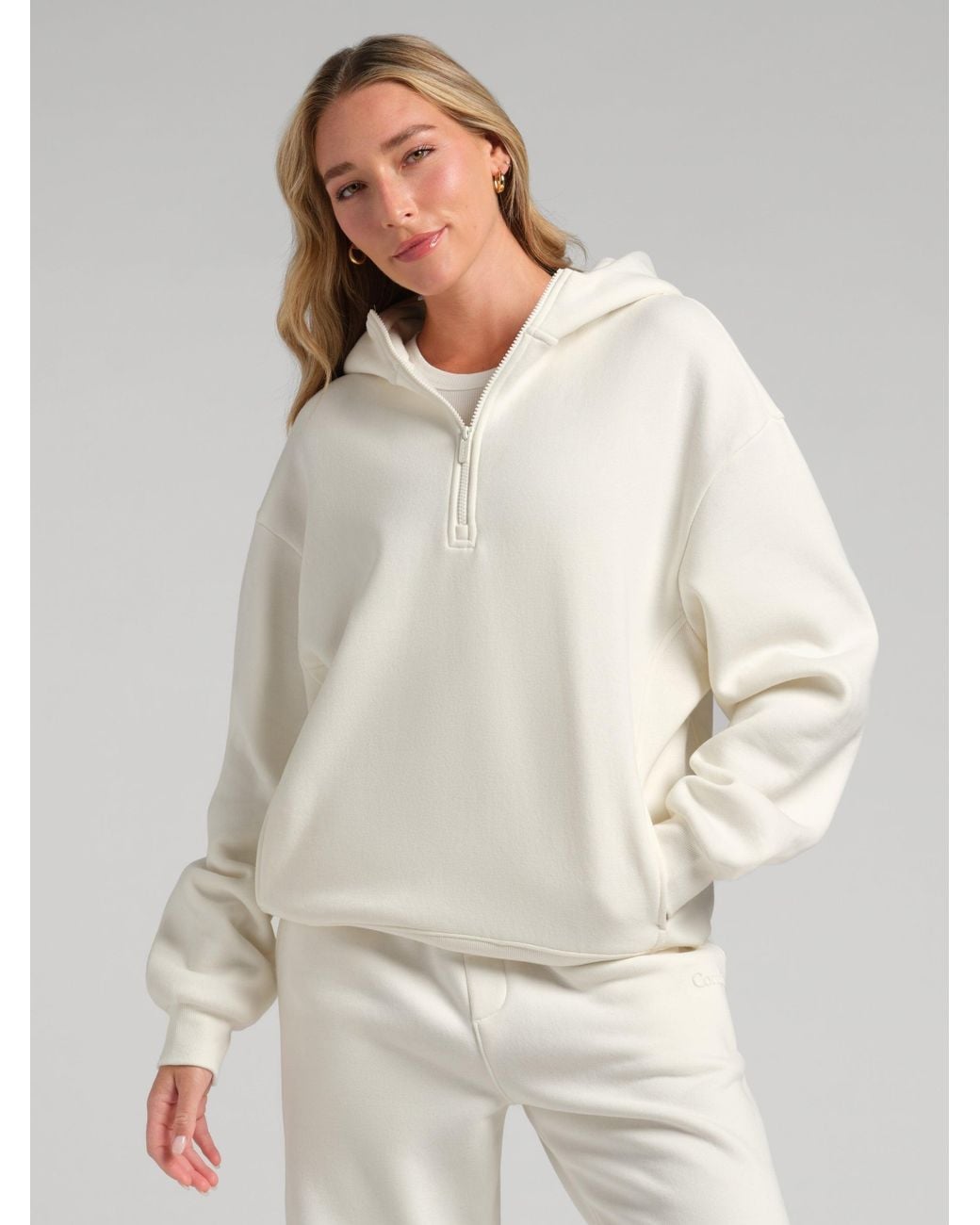 Comfrt Gray Basic Half Zip Hoodie – Mega