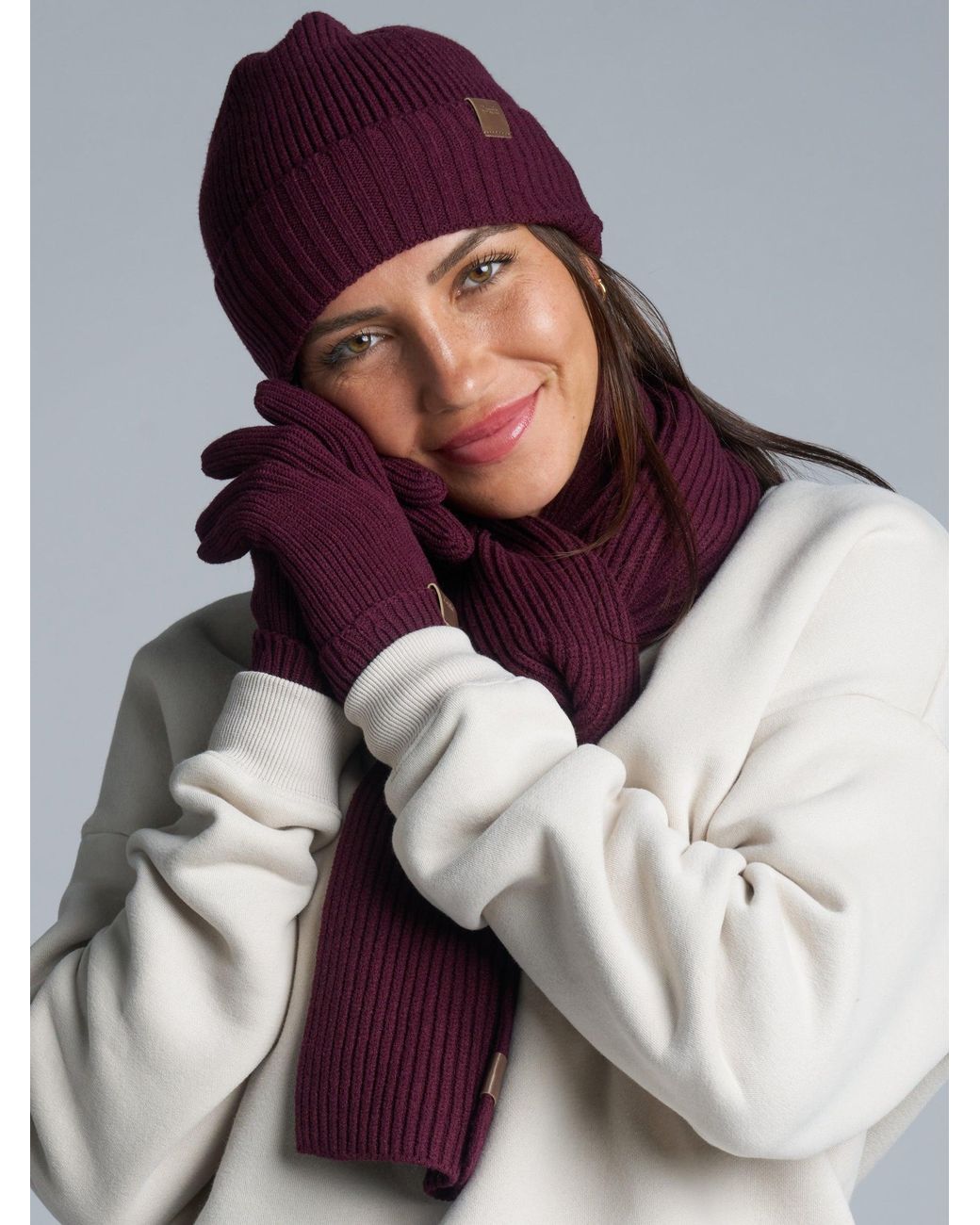 Comfrt Purple Winter Accessories Set