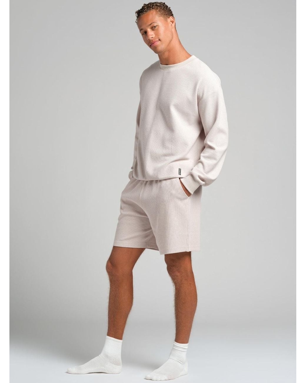 Comfrt Natural Waffle Lounge 7" Short