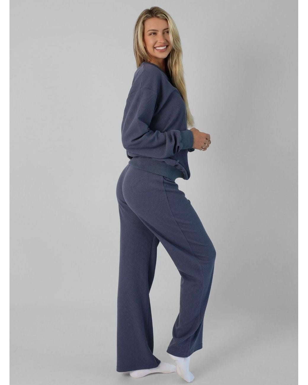 Comfrt Blue Waffle Lounge Pant