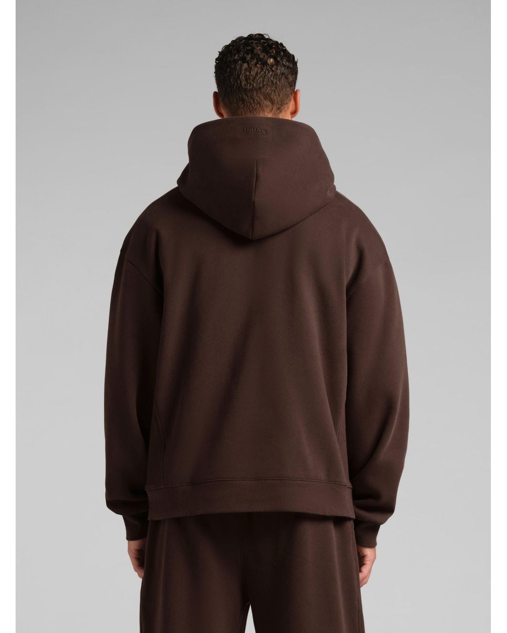 Comfrt Brown Basic Half Zip Hoodie – Mega
