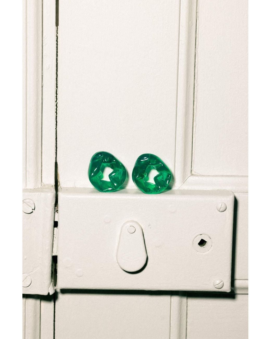 Completedworks Scrunch - Green Bio Resin And Gold Vermeil Earrings