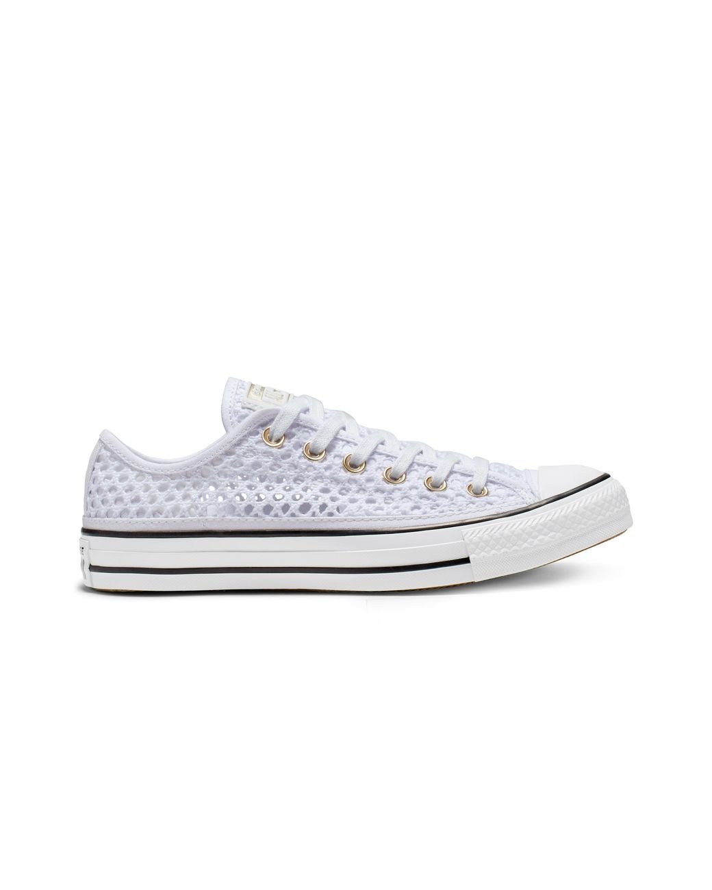Converse Chuck Taylor All Star Crochet Low Top in White | Lyst