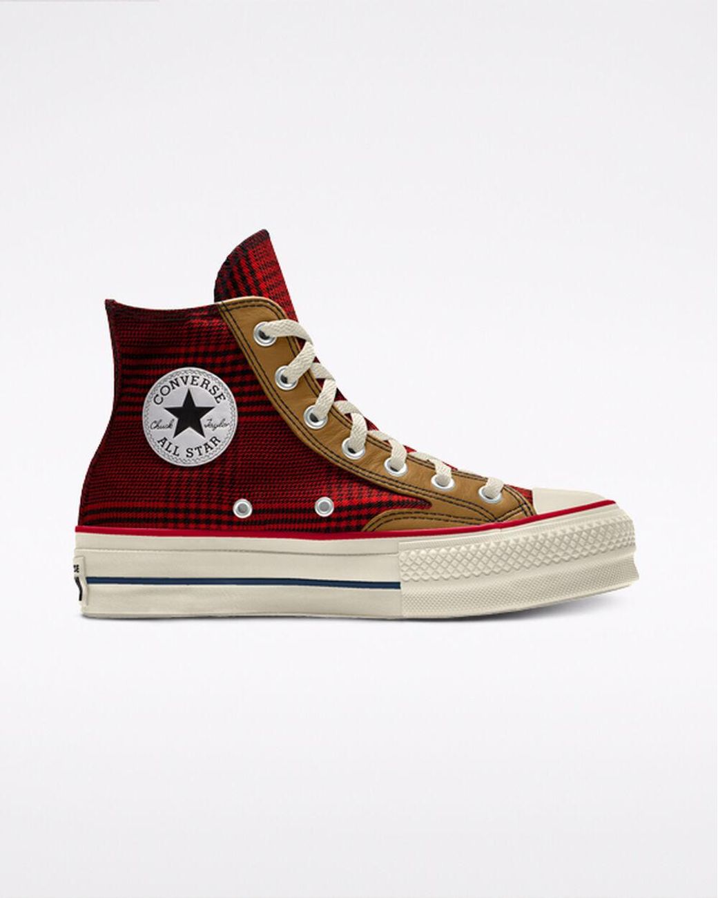 Converse Custom Hacked Plaid Platform Chuck Taylor All Star By You in